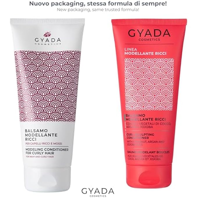 GYADA COSMETICS , MODELING CONDITIONER FOR CURLY AND WAVY HAIR 98% NATURAL INGREDIENTS NOURISHES, DETANGLES AND DEFINES ANTI FRIZZ WITH ALOE VERA AND LINSEED OILS 200ML - Image 3